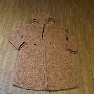 SHEIN Warm Brown Sherpa Jacket